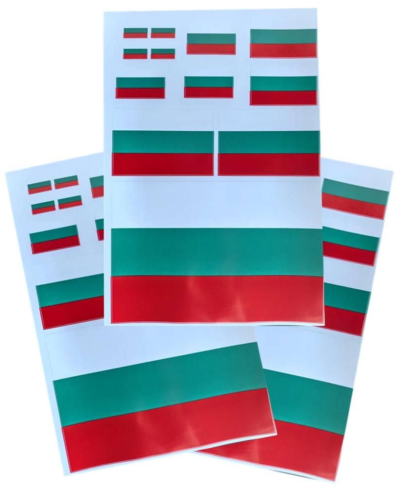 EUIOSFDC Decal in Multiple Sizes Bulgaria Flag