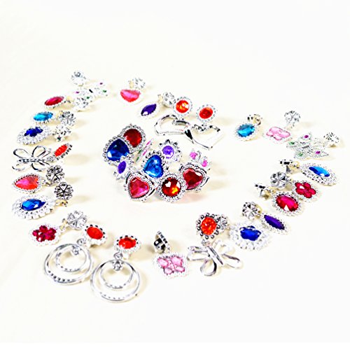 image for Original Color Jewelry Toy,62 Pieces Princess Pretend Jewelry Toy Play