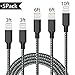 Lightning Cable,AOFU Charger Cables 5Pack 3FT 3FT 6FT 6FT 10FT to USB Syncing Data and Nylon Braided Cord Charger for iPhone X/8/8Plus/7/7Plus/6/6Plus/6s/6sPlus/5/5s/5c/SE and more (Black+White)-1806
