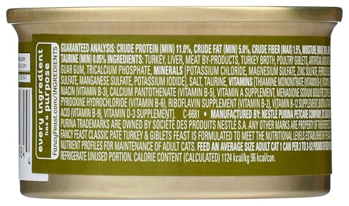 FANCY FEAST CAT TURKEY & GIBLETS FOOD, 3 OZ