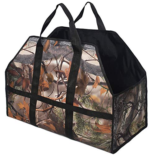 Nrpfell Firewood Log Carrier Heavy Duty Log Tote Bag with Handles Oxford Bag for Carrying Wood - Thumbnail 4