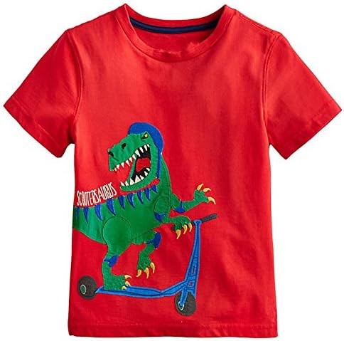 Koupa Kid's Little Girls & Boys Tee Cute Dinosaur T-Shirt Short Sleeve Tops 12 Months-7 Years
