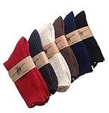 Lian LifeStyle Women's 4 Pairs Knitted Wool Socks One Size 7-10 7 Colors