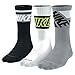 Nike Dri Fit Men's Cushioned Crew Socks (Large, Stadium Black/White/Game Grey)