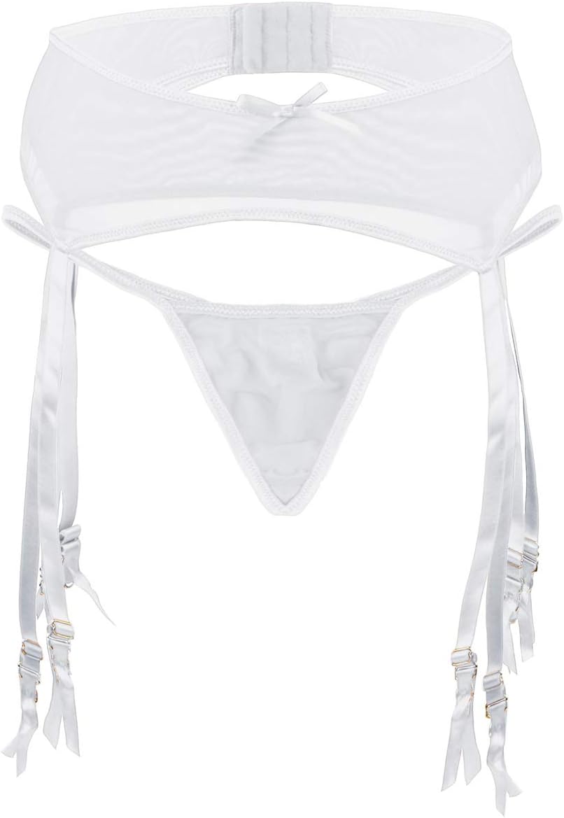 Slocyclub Women's Garter Belt/Suspender Belt with Straps Metal Clasp for Sexy Stocking Lingerie Sets