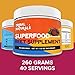 Tribal Naturals Superfood Beet Supplement, 9.2oz Organic Beet Root Powder, Beetroot Supplement Nitric Oxide Booster, Pre Workout for Men & Women, Beets Supplement Preworkout Powder Drink (40 Servings)