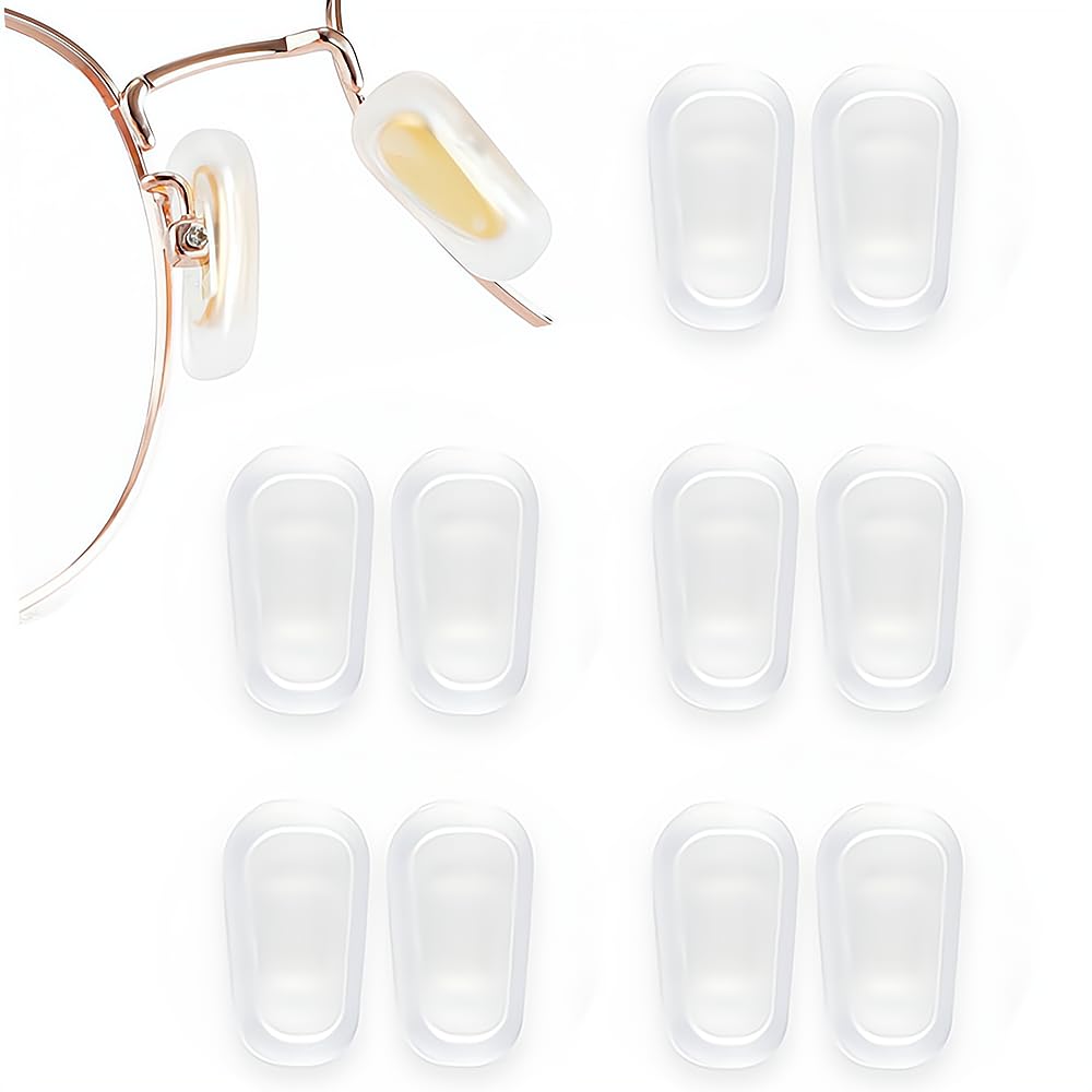 Photo 1 of 5 Pairs Slip-on Nose Pads Covers,Soft Silicone Eyeglasses Nosepads Anti-Slip Glasses Nose Piece,Eyewear Protective Covers Eye Pads,Nose Bridge Pads Replacement Nose Guards Eye Glasses Repair Kits