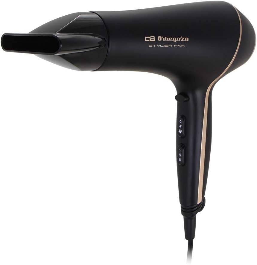 Orbegozo SE 2065 Hair Dryer, 2000 Watt Power, 2 Speeds, 3 Temperature Levels, Cold Air Blow to Fix The Styling