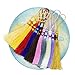 Makhry 100pcs 5 Inch Silky Floss Bookmark Tassels with 2-Inch Cord Loop and Small Chinese Knot for Jewelry Making, Souvenir, Bookmarks, DIY Craft Accessory (Mixed10)