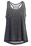 Garment Washed Vintage Cool Loose Fit Tank Top Women and Juniors: cute tank tops for juniors summer Black M