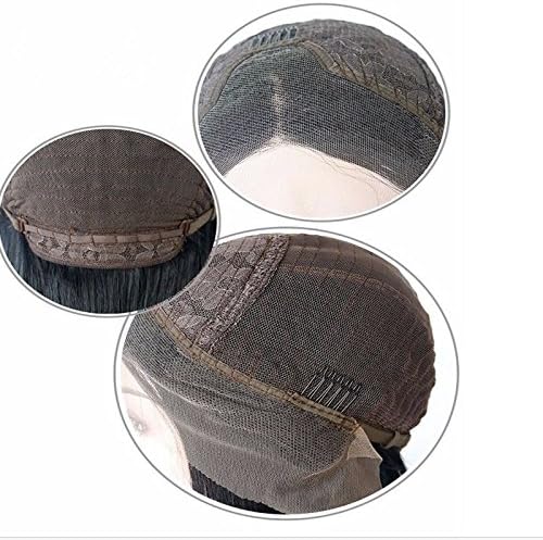 Xiweiya Black Lace Front Wig Black Natural Wavy Synthetic Lace Front Wig Heat Resistant Fiber Hair Natural Hairline Glueless Soft Wig - Image 5