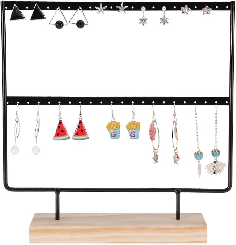 Ohrringhalter, 2 Ebenen Hängen Große Lagerung - 44 Löcher