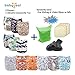 Babygoal Baby Cloth Diapers,One Size Adjustable Reusable Pocket Cloth Diaper 12pcs Diapers+12pcs Charcoal Bamboo Inserts+One Wet Bag+4pcs Baby Wipes 12FN51-3