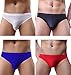 WINDAY Men Briefs Breathable Ice Silk Triangle Bikinis and Briefs N04 XXL/US XL 4-Pack Mixed Color