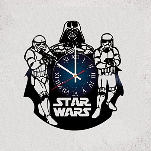 DARTH WADER - STAR WARS Vinyl Record Wall Clock - room wall decor - Art Gift Modern Home Record Vintage Decoration Gift For Him and Her - gift for fan gifts for boys man girls women you prime birthday