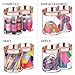 mDesign Plastic Canister Jar Organizer Set with Storage Lid - Home Decor Holder for Bathroom/Restroom Vanity Countertop - Holds Cotton Balls, Soap - Lumiere Collection - 2 Pack - Clear/Rose Gold