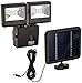 Solar Smart Creations MF160826 Ultra Bright 1000 Lumen Solar Powered Twin Dual Heads Outdoor Garden Motion Sensor Security Flood Light Spot Lamp