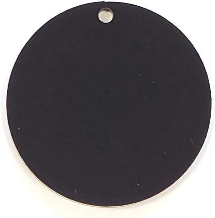 Set of 25 Units - Acrylic Disc - for Keychains or Jewelry 1/8" Thick Circle Blank Craft Plastic- Round Shape- with Polished Edges - Optional Key Ring (Black Solid, 4 inch)