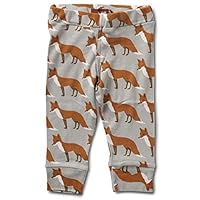 Milkbarn Organic Cotton Baby Leggings (Orange Fox, 3-6 Months)