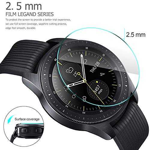 IVSO Samsung Galaxy Watch 2018 Screen Protector, [Scratch-Resistant] [No-Bubble ] 9H Hardness HD Clear Tempered Glass Screen Protector Samsung Galaxy Watch 2018 42mm SM-R810 Smartwatch(4pcs) - Thumbnail 4