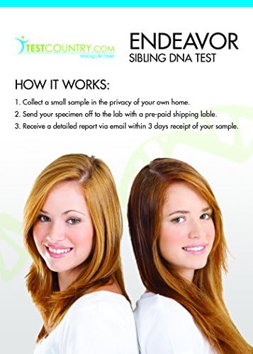 At-Home DNA Test Kit: Legal Siblingship Buccal Test Compares DNA Patterns Between Two Siblings