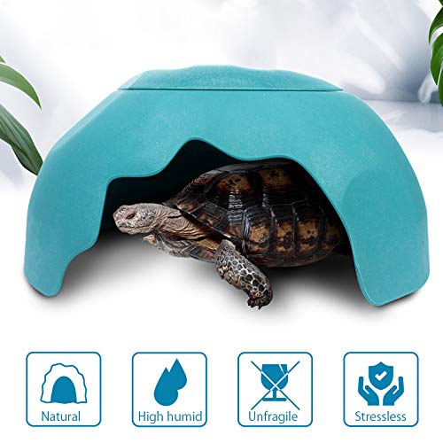 image for TINTON LIFE Reptile Hideouts Box with 2 Ceramic Sinks to Increase Humi