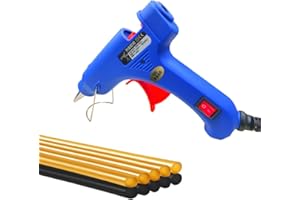 Winsall Mini Hot Glue Gun with 10 Glue Sticks, Specialized in Paintless Dent Repair, Auto Body Dent Puller Kit for Crafting, Wood, PVC, Glass, Home Repair (Blue)