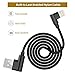 Right Angle Charging Cable USB Fast Charger Nylon Braided Data Cord 90 Degree Elbow Game Video Watching Compatible for iPhone Xs/XS Max/XR/X/8/8Plus/7/7 Plus/6/6 Plus/ 5/5S iPad More(Black)