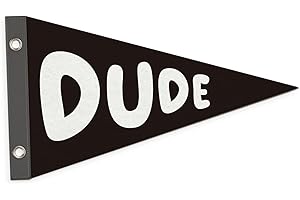 MOFUYU Boy Nursery Decor Pennant Banner Flags Decor, Playroom Essentials, Dude Felt Banner Wall Art Decor for Toddler Kids Room Nursery,Boy Playroom Decor 7.4x14 Inch