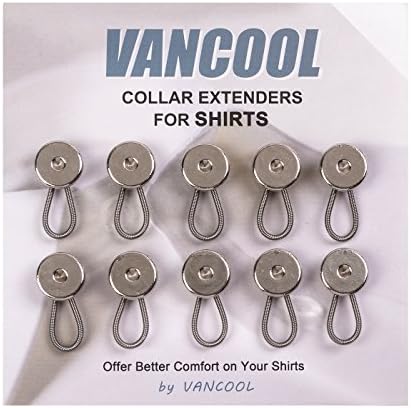 Vancool 10-Pack 0.59" Elastic Button Extenders for Pants