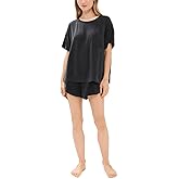 Lunya Women's Washable Silk Tee Short Set