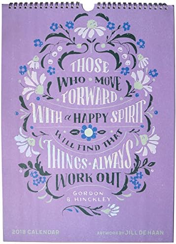 High Note 2018 Beautiful Typography 18-Month Designer Wall Calendar: Inspirational And Modern With Premium Stock Featuring Unique, Original, Designer Art by Jill De Haan (CHG0308)
