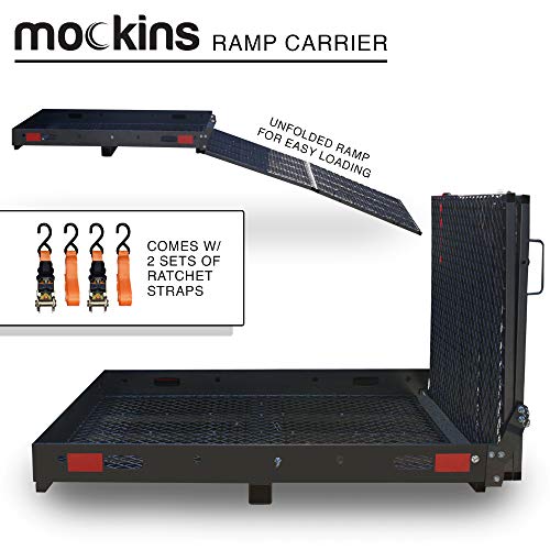 Mockins Hitch Mounted Cargo Carrier with Ramp The Steel Ramp Cargo