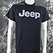 Jeep Distressed Logo on a Black T Shirt, Black, X-Large