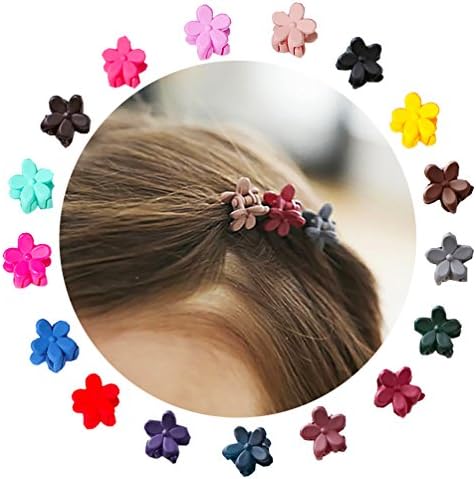Angirl 57pcs Baby Girls Flower Bangs Mini Hair Claw Clips Hair Pin Mix Colored