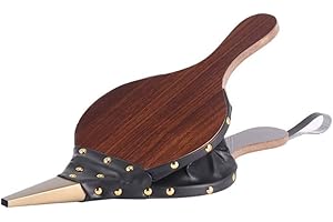 UNAOIWN Fireplace Bellows Large 15.5” x 6.7” Indoor Brown Wood Air Blower for Barbecue, Camping BBQ Grill Chimney Outdoor with Hanging Strap Cast Nozzle