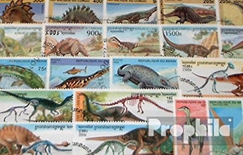 Prophila Collection Motives 100 various Prehistoric Animals stamps (Stamps for collectors) Amphibians/reptiles/dinosaurs