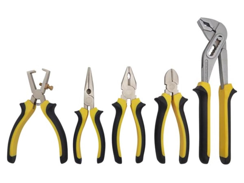 Toolland HPSET1 Chrome Vanadium Steel Pliers Set (Pack of 5)