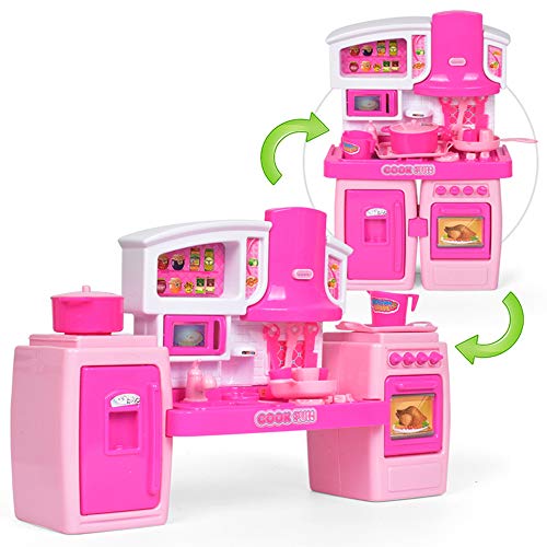 GRACEON Children's Toys Gift Set| Sound and Light DIY Deformation Combination Play Home Simulation Cabinet Combination Tableware|Not The Same Cosplay - Thumbnail 5