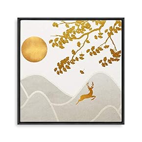 Framed Canvas Home Artwork Decoration Annual Ring Canvas Wall Art for Living Room, Bedroom - 16x16 inches