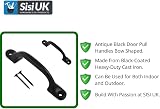 SISI UK Black Door Bows Pull Handle 4 Inch Sliding Barn Door Retro Bow view 3