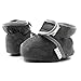 Conda Baby Booties Girl & Boy Infant Fleece Slippers - Charcoal Soft Cozy and Colorful Baby Shoes 6-18 Months