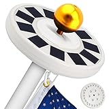 TOTOBAY Solar Power Flag Pole Flagpole Light, Super Bright Weatherproof Downlight for Most 15 to 25 Ft Auto On/Off Night Lighting