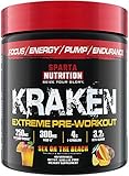 Sparta Nutrition Kraken Pre Workout Powder - Best Pre-Workout for Men / Women, Nitric Oxide Booster & Nootropic Drink to Increase Energy, Focus and Muscle Pumps - Sex on the Beach, 40 Servings