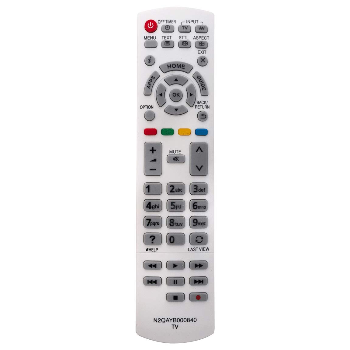 VINABTY N2QAYB000840 Remote Control Replacement for Panasonic TV TX-L39EX64 TX-L42E6EW TX-42AS600Y TX-32AS600 TX-32ASW604 TX-39AS600 TX-39ASW604