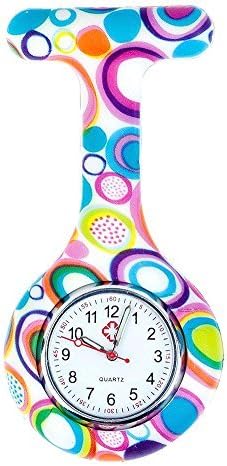 COCOTINA Colorful Silicone Stainless Round Dial Quartz Fob Quartz Pocket Nurse Watch Cute