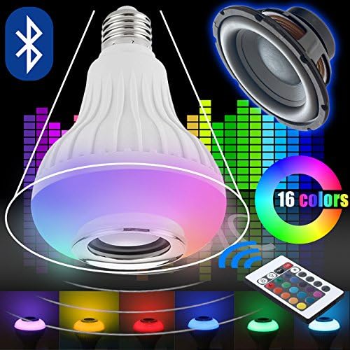 LED RGB Color Bulb Light E27 Bluetooth Control Smart Music Audio (1)