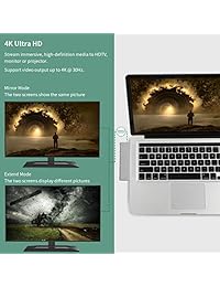 Cofuture-USB-C-HUB-Adapter,8-in-1 Docking Station with Thunderbolt 3,USB-C Data Port,4K HDMI,3 USB 3.0 and SD TF Card Reader,Type C Hub Compatible with MacBook Air 2018,MacBook Pro 2019 2018 2017 2016