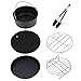 Air Fryer Accessories for Ninja Phillips Cosori Gowise Nuwave Ultrean Chefman and More, Set of 6, Fit all 3.7QT - 5.3QT - 5.8QT