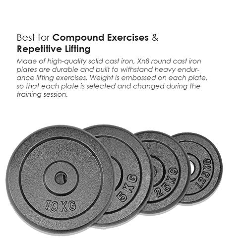 Xn8-Olympic-Weight-Plates-Pairs-11lbs-22lbs-Sets-Cast-Iron-Plate-Bumper-Grip-Plates-Barbell-for-Home-Gym-Workout